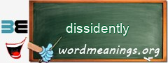 WordMeaning blackboard for dissidently
